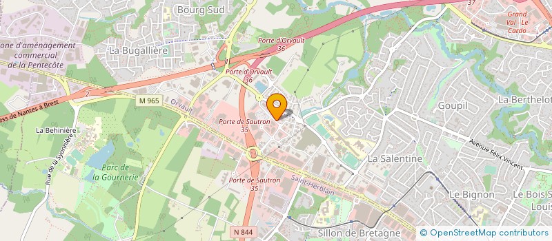 localisation de l'entreprise LA PARQUETERIE-NANTES à ORVAULT