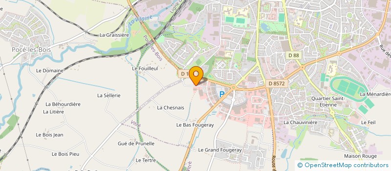 localisation de l'entreprise LA PARQUETERIE-VITRE à VITRE