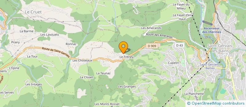 localisation de l'entreprise LA PARRAZ  SAINT-GERVAIS-LES-BAINS