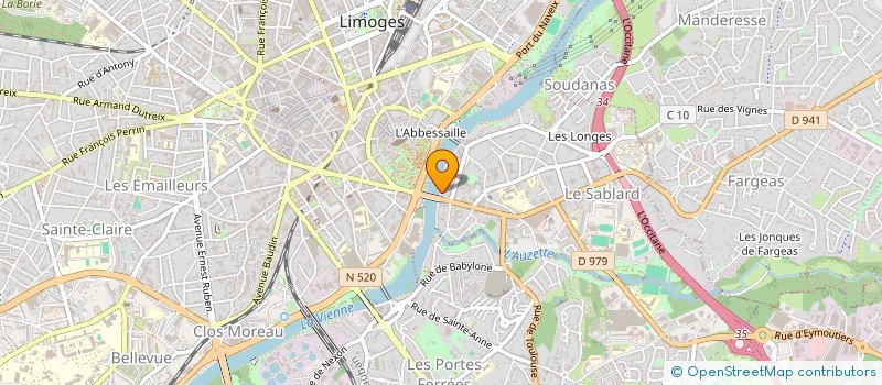 localisation de l'entreprise LA PART DES ANCHES à LIMOGES