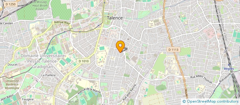 localisation de l'entreprise LA PART DES ANGES  TALENCE