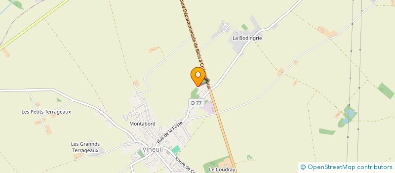 localisation de l'entreprise LA PARTHELIERE  VINEUIL