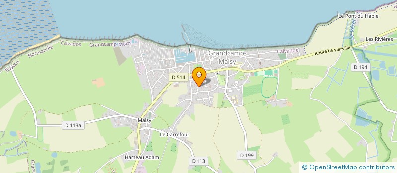 localisation de l'entreprise LA PASCLAURE  GRANDCAMP-MAISY