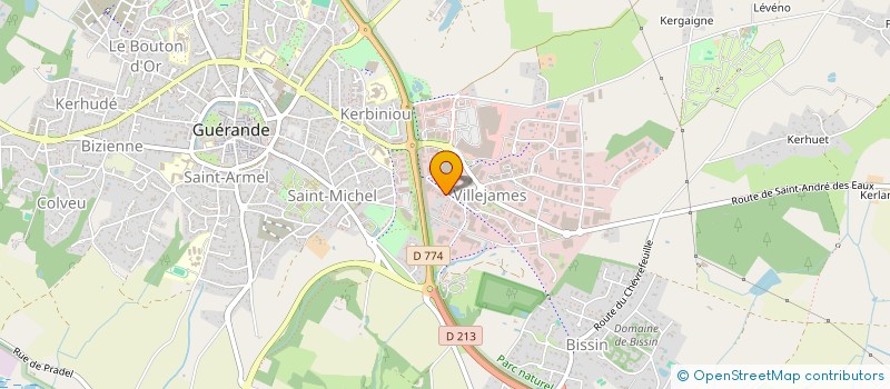 localisation de l'entreprise LA PASSERELLE à GUERANDE