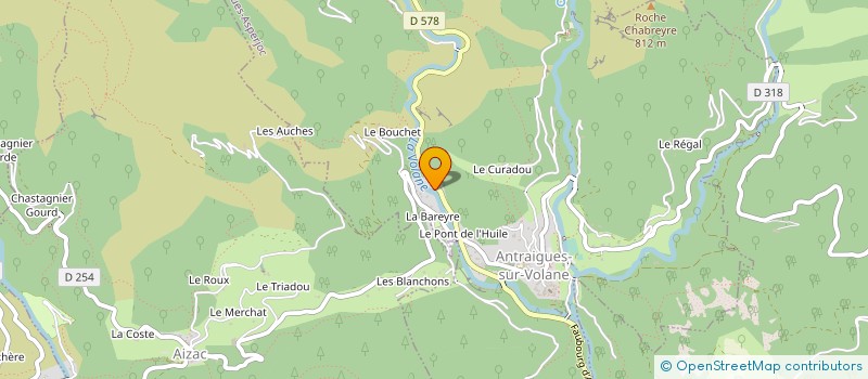 localisation de l'entreprise LA PASSERELLE à VALLEES-D'ANTRAIGUES-ASPERJOC