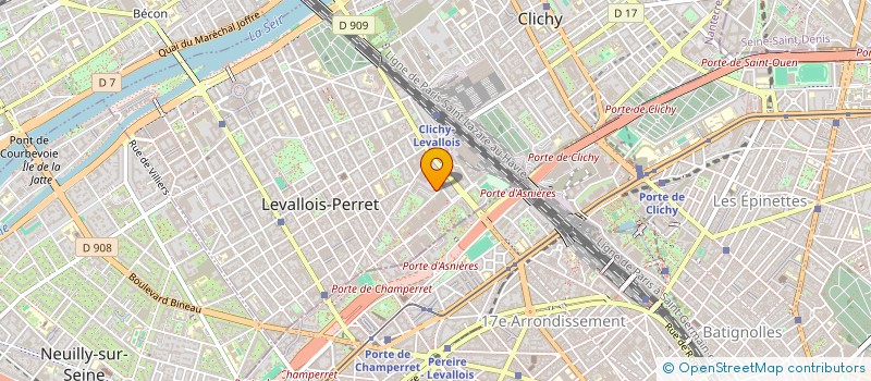 localisation de l'entreprise LA PASSERELLE à LEVALLOIS-PERRET