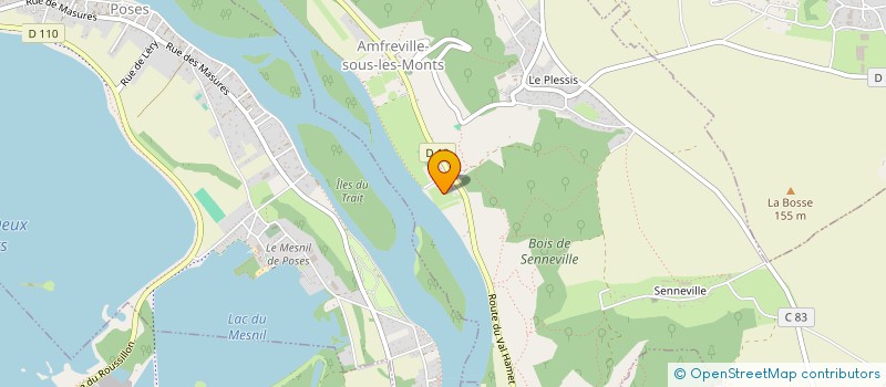 localisation de l'entreprise LA PASSERELLE  AMFREVILLE SOUS LES MONTS