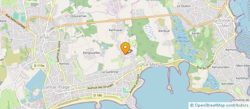 localisation de l'entreprise LA PASSERELLE  CARNAC