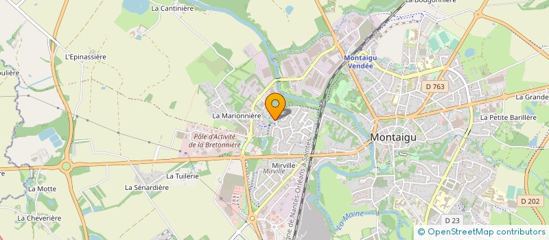localisation de l'entreprise LA PASSERELLE à MONTAIGU-VENDEE