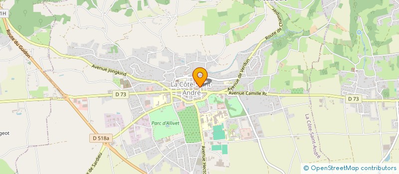 localisation de l'entreprise LA PASSERELLE  LA COTE-SAINT-ANDRE