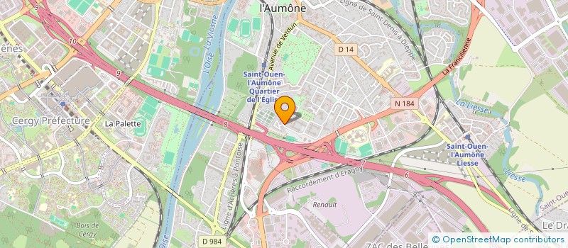 localisation de l'entreprise LA PASSERELLE ASS POUR INTEGRATION REUSSITE ELEVES  SAINT-OUEN-L'AUMONE