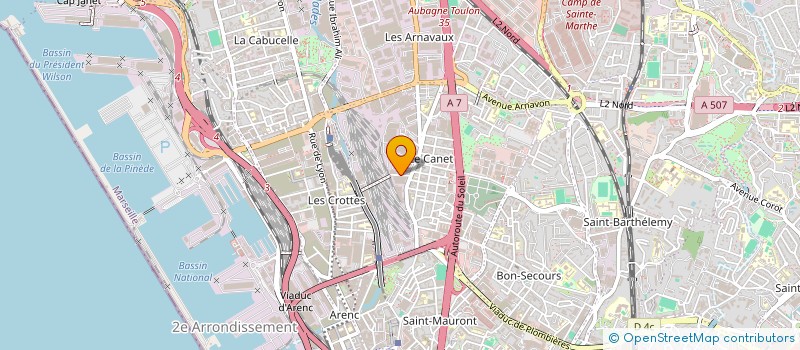 localisation de l'entreprise LA PASSERELLE AUTO  MARSEILLE