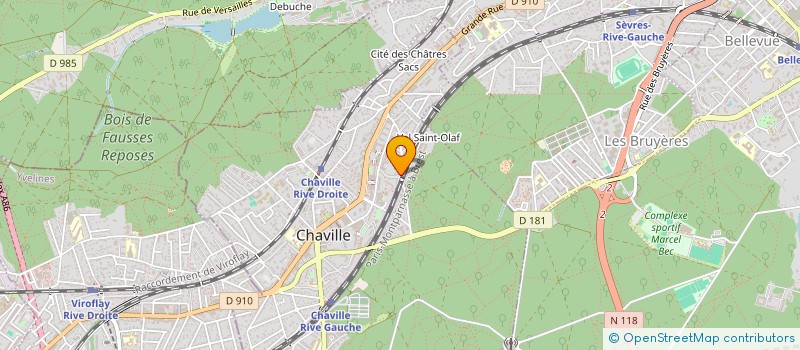 localisation de l'entreprise LA PASSERELLE DES ARTS à CHAVILLE