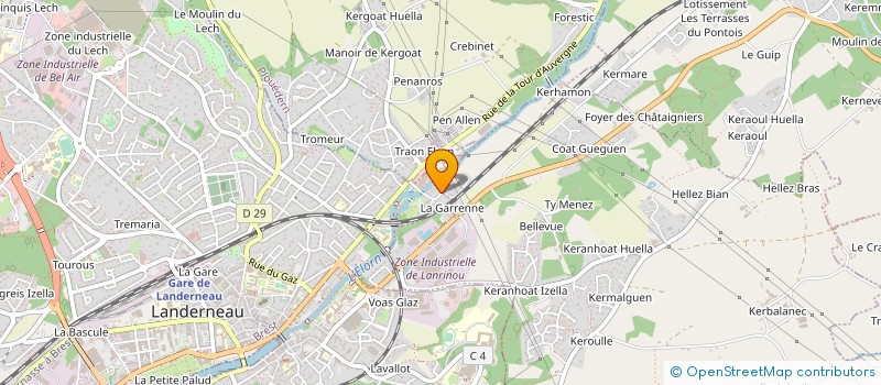 localisation de l'entreprise LA PASSERELLE DES ARTS à LANDERNEAU