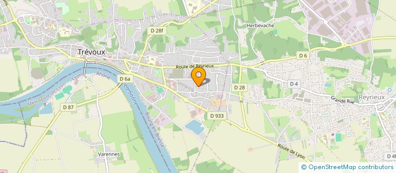localisation de l'entreprise LA PASSERELLE DU LIVRE ET DES ARTS à TREVOUX