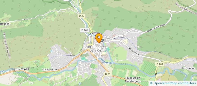 localisation de l'entreprise  LA PASSERELLE-KABITKA   SAINT-HIPPOLYTE-DU-FORT