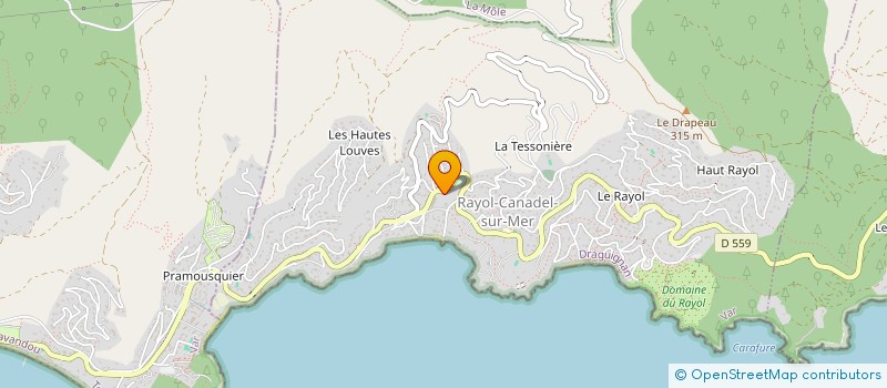 localisation de l'entreprise LA PASSIFLORE à RAYOL-CANADEL-SUR-MER