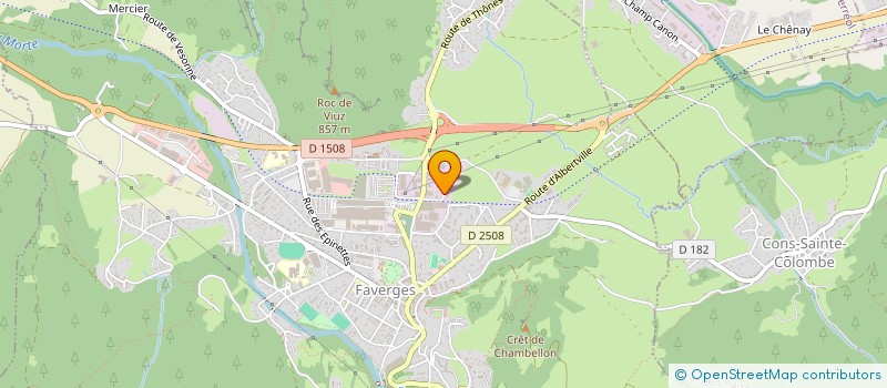 localisation de l'entreprise LA PASSION DES VIANDES à FAVERGES-SEYTHENEX