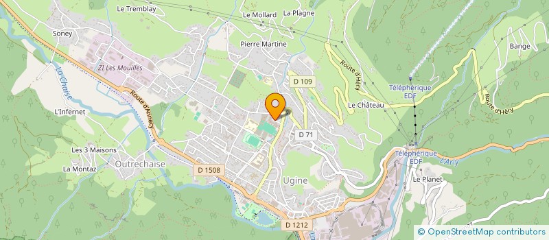 localisation de l'entreprise LA PASTOURELLE DU VAL D'ARLY  UGINE