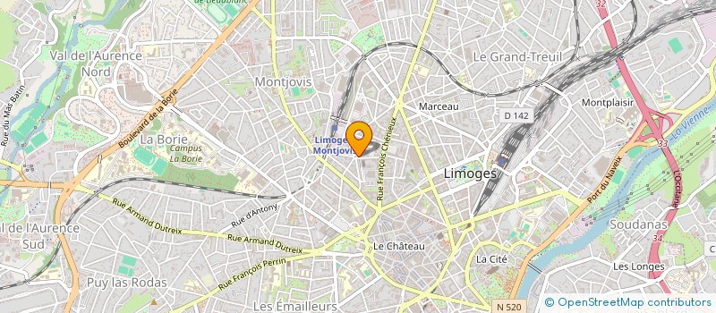 localisation de l'entreprise LA PATCHELINE à LIMOGES
