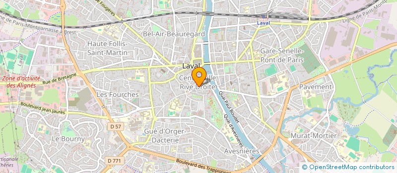 localisation de l'entreprise LA PATE FOLLE à LAVAL