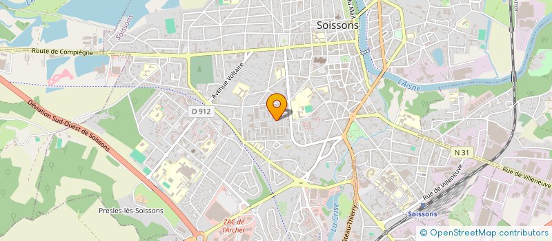 localisation de l'entreprise LA PATE SE REBIFFE à SOISSONS
