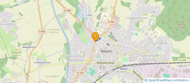 localisation de l'entreprise LA PATINE DE L'AGE  NOYON
