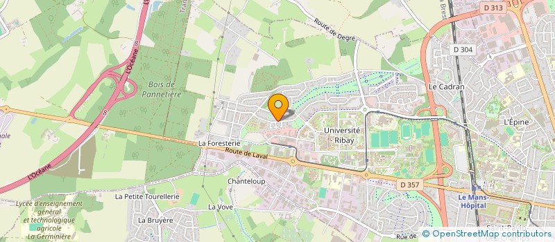 localisation de l'entreprise LA PATINOIRE EURL à LE MANS