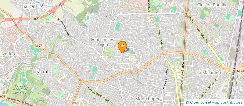 localisation de l'entreprise LA PATONNIERE  FONTAINE-LES-DIJON