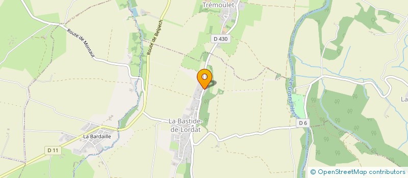localisation de l'entreprise LA PATTE AU COEUR à LA BASTIDE-DE-LORDAT
