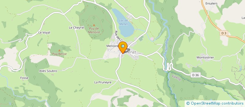 localisation de l'entreprise LA PATTE D'OURS à MENET