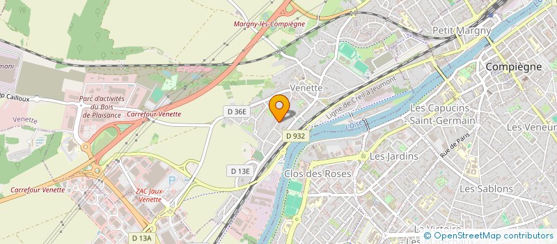 localisation de l'entreprise LA PATTE SOLIDAIRE  VERBERIE