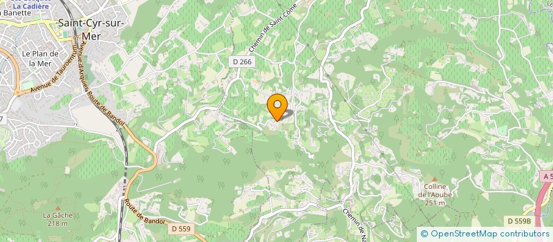 localisation de l'entreprise LA PAUSE CONCERT  LA CADIERE-D'AZUR