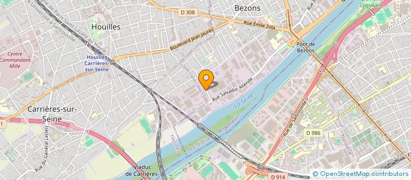 localisation de l'entreprise LA PAUSE DU MIDI à BEZONS