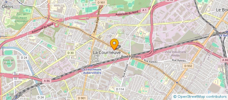 localisation de l'entreprise LA PAUSE DU TRAMWAY à LA COURNEUVE