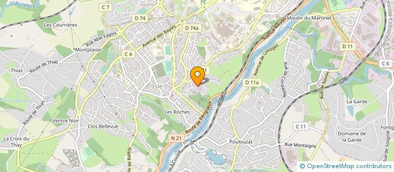 localisation de l'entreprise LA PAUSE PLAISIR à ISLE