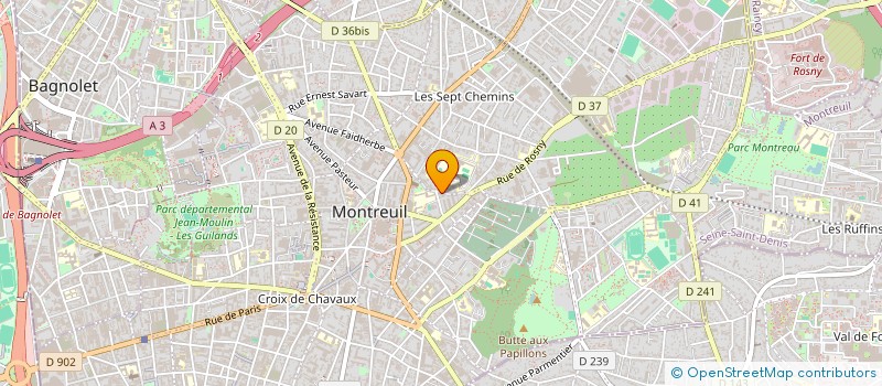localisation de l'entreprise LA PECHE à MONTREUIL