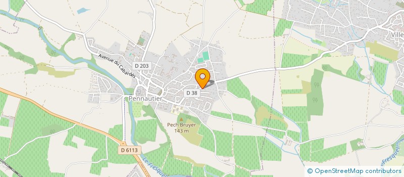 localisation de l'entreprise LA PECHE DU VENT D'AUTAN 11  PENNAUTIER