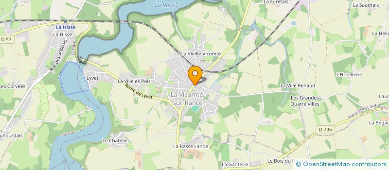 localisation de l'entreprise LA PECHERIE à LA VICOMTE-SUR-RANCE