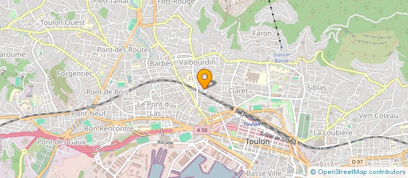 localisation de l'entreprise LA PEINTURE AU FEMININ 83  TOULON