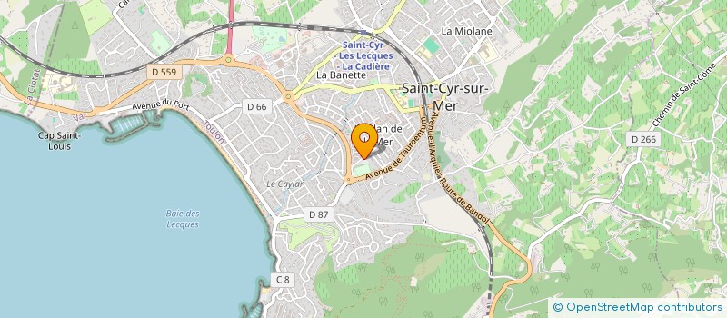 localisation de l'entreprise LA PEKABLE à SAINT-CYR-SUR-MER