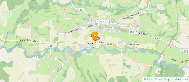 localisation de l'entreprise LA PELISSERIE  LE GRAND-SERRE