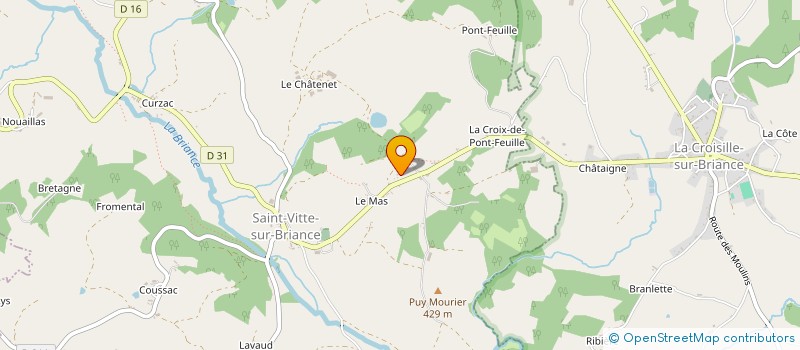 localisation de l'entreprise LA PELLE JAUNE à LA CROISILLE-SUR-BRIANCE