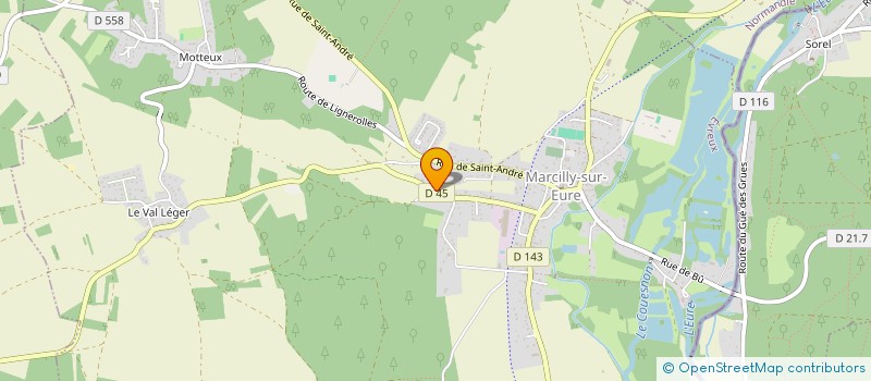 localisation de l'entreprise LA PELLE O'VERT  MARCILLY-SUR-EURE