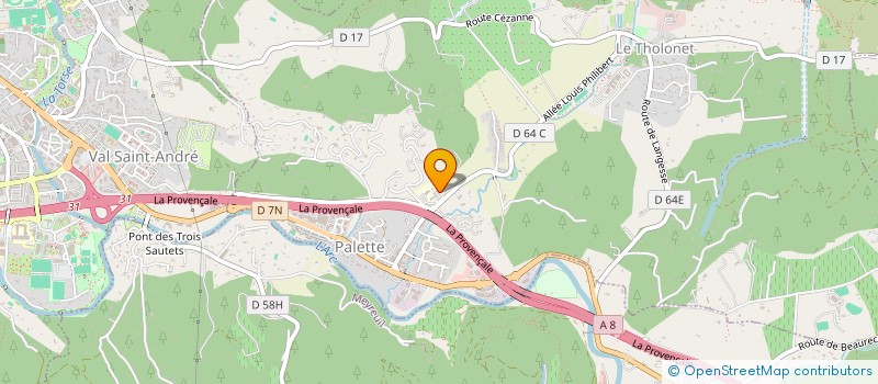 localisation de l'entreprise LA PELLEGRINE DU THOLONET  LE THOLONET