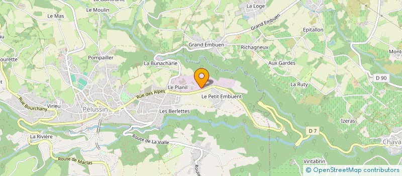 localisation de l'entreprise LA PELUSSINOISE à PELUSSIN