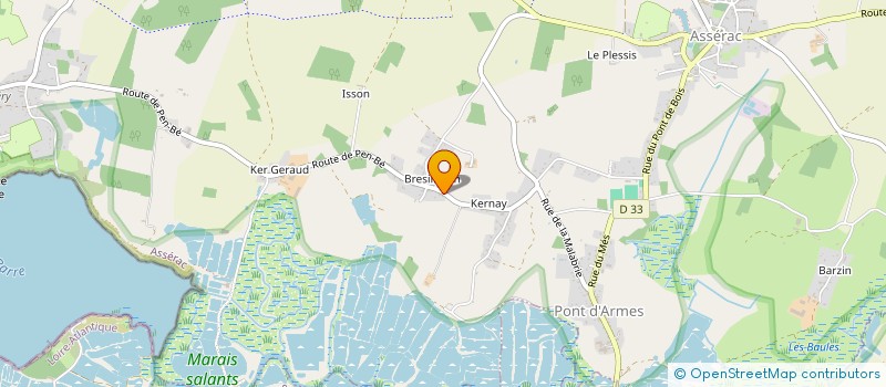 localisation de l'entreprise LA PEN BEENNE à ASSERAC