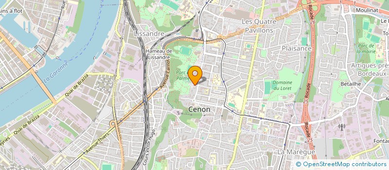 localisation de l'entreprise LA PENA RIVE DROITE  CENON