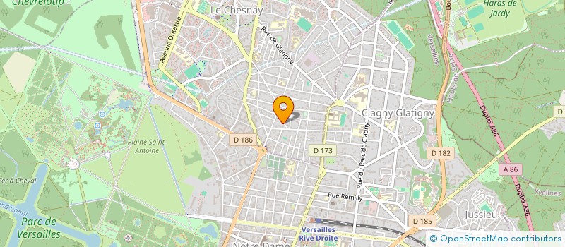 localisation de l'entreprise LA PENDANTE à VERSAILLES