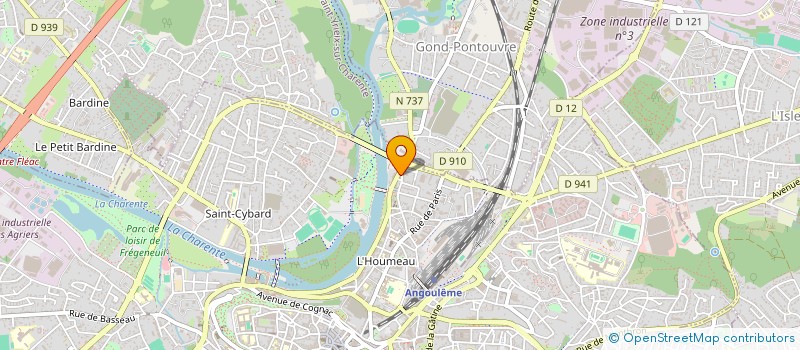 localisation de l'entreprise LA PENICHE à ANGOULEME